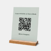 Code QR Sage Vert de Réservation d'Esthéticienne (Angle)