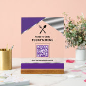 Code QR sans contact de restaurant Menu Violet (Mariage)