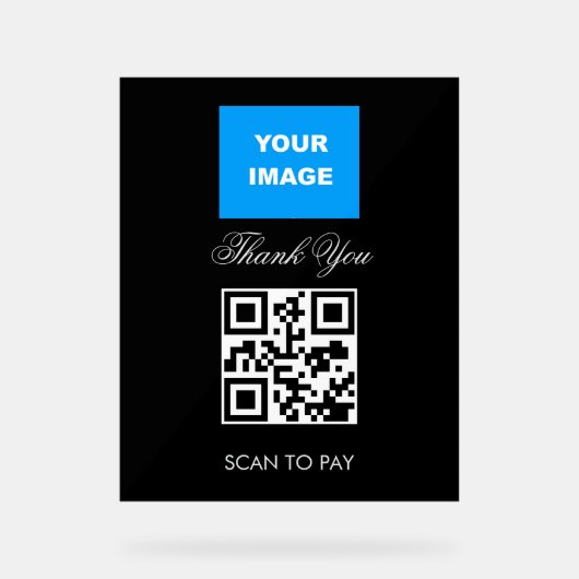 Code QR sans contact Scannable Menu Logo Blanc (Recto)