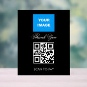 Code QR sans contact Scannable Menu Logo Blanc (Neutre)