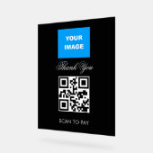 Code QR sans contact Scannable Menu Logo Blanc (Angle)