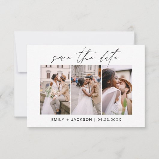 Code QR - Save the Date Modern 3 Photo Elegant (Devant)