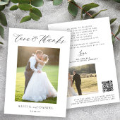 CODE QR script amour et merci 2 photo mariage