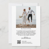 Code QR Script Mariage moderne Merci photo (Dos)