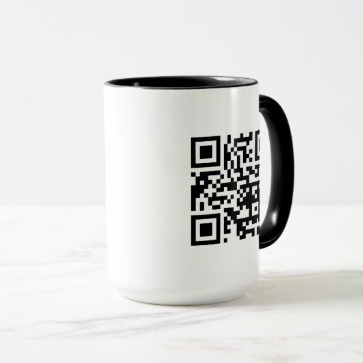 Code QR Seulement 15 oz Combo Mug (Devant droit)