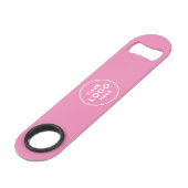 Code QR simple texte de logo rose (Devant angulaire)