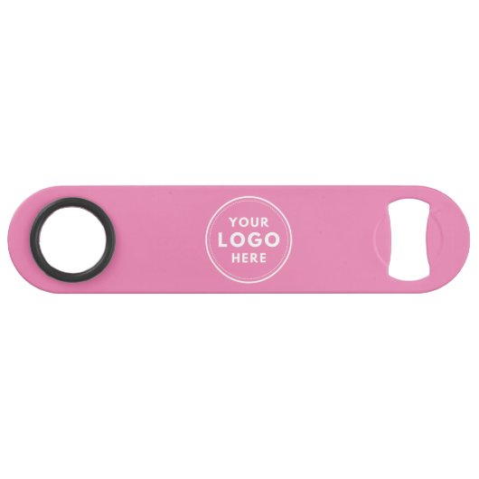 Code QR simple texte de logo rose (Devant (Horizontal))