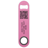 Code QR simple texte de logo rose (Dos)