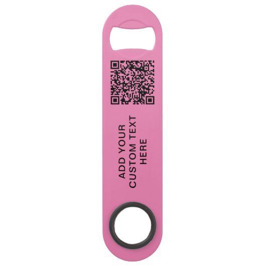Code QR simple texte de logo rose (Dos)