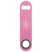 Code QR simple texte de logo rose (Devant)