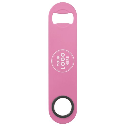 Code QR simple texte de logo rose (Devant)