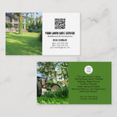 Code QR Soins de la pelouse carte de visite avec p (Devant / Derrière)