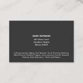 Code QR Soins de la pelouse carte de visite avec p (Dos)