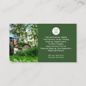 Code QR Soins de la pelouse carte de visite avec p (Dos)