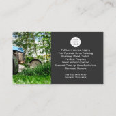 Code QR Soins de la pelouse carte de visite avec p (Dos)