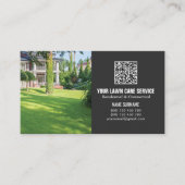 Code QR Soins de la pelouse carte de visite avec p (Devant)