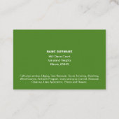 Code QR Soins de la pelouse carte de visite avec p (Dos)