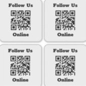 Code QR sur 4 Stickers (Devant)