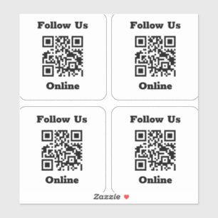Code QR sur 4 Stickers
