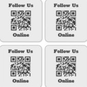 Code QR sur 4 Stickers (Devant)
