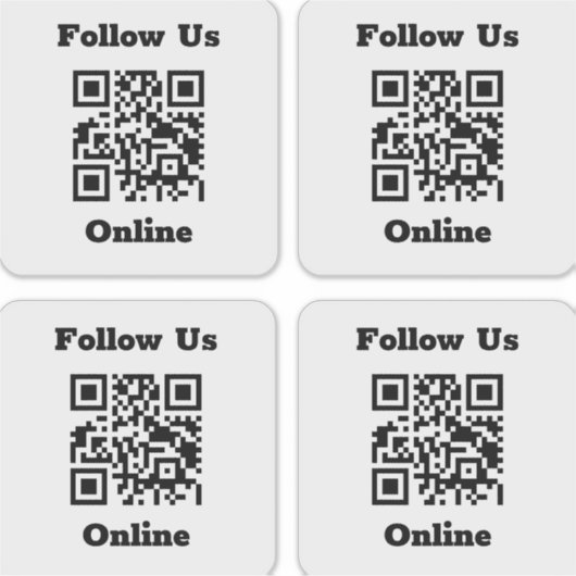 Code QR sur 4 Stickers (Devant)