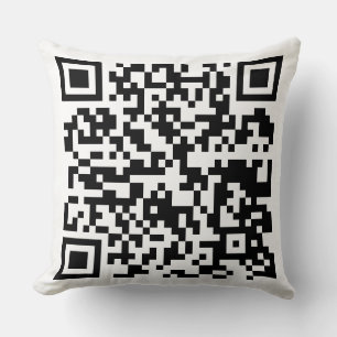 Code QR sur un oreiller à lancer