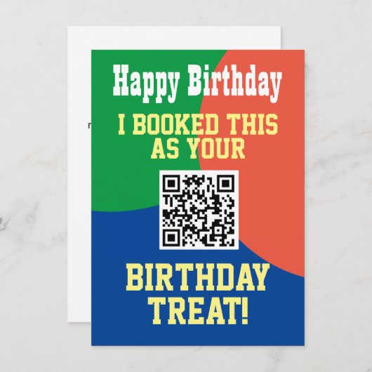 Code QR sur une carte (Devant / Derrière)