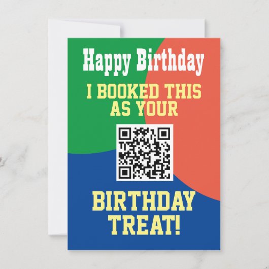 Code QR sur une carte (Devant)