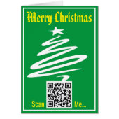 Code QR sur une carte de Noël (Devant)