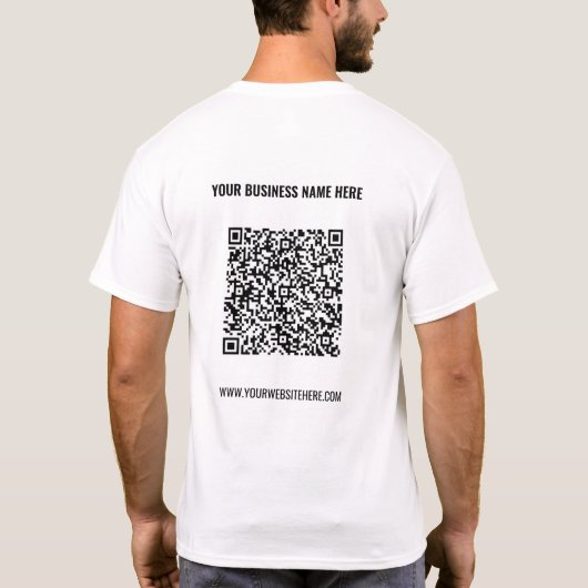 Code QR T-Shirt Texte personnalisé - Promotion pro (Dos)