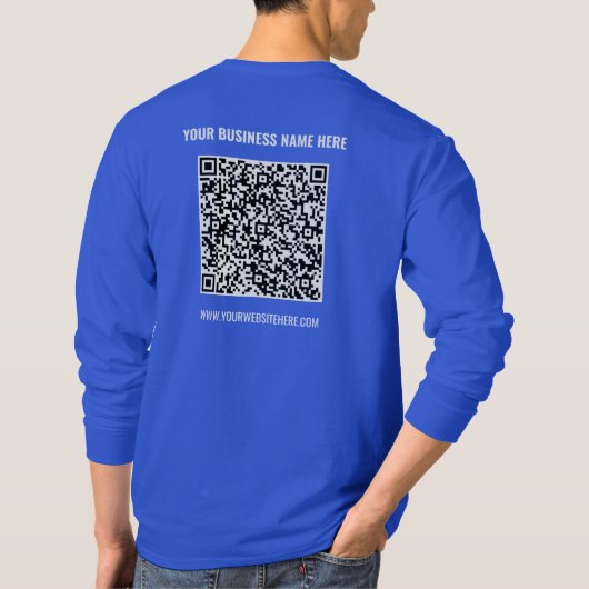Code QR T-Shirt Votre Nom D'Entreprise Information (Dos)