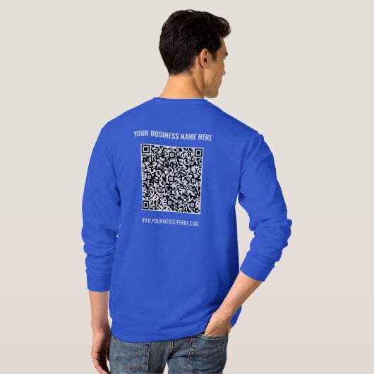 Code QR T-Shirt Votre Nom D'Entreprise Information (Dos entier)