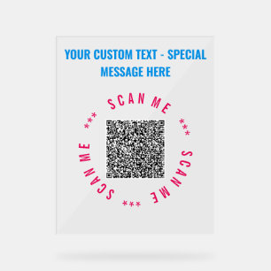 Code QR Tableau Texte personnalisé Tente Panneau C