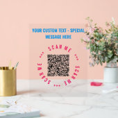 Code QR Tableau Texte personnalisé Tente Panneau C (Mariage)