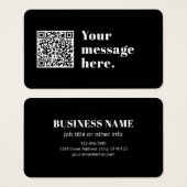 Code QR téléchargé et texte rétro modifiable (Devant & derrière)