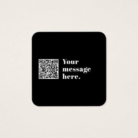 Code QR téléchargé et texte rétro modifiable (Devant)