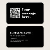 Code QR téléchargé et texte rétro modifiable (Devant & derrière)