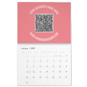 Code QR Texte personnalisé Calendrier professionne (Jan 2027)