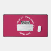 Code QR - Texte personnalisé et couleurs - Mat du  (Clavier et souris)