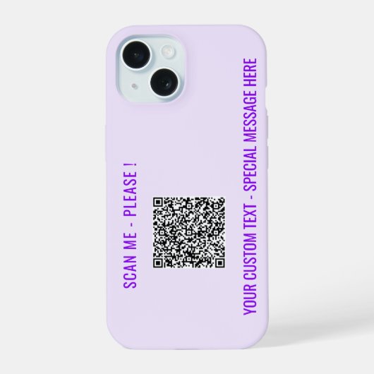 Code QR Texte personnalisé Votre coque iphone pers (Verso)