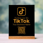 Code QR TikTok Black Gold Nom de l'entreprise Suiv (Neutre)