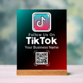 Code QR TikTok Rouge Sarcelle Nom de l'entreprise (Neutre)
