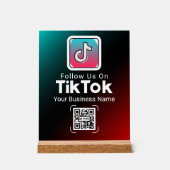 Code QR TikTok Rouge Sarcelle Nom de l'entreprise (Recto)