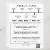 Code QR unique 2 Programme de mariage journal phot (Dos)