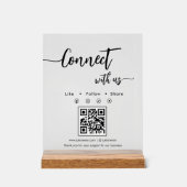Code QR unique de médias sociaux en écriture éléga (Recto)