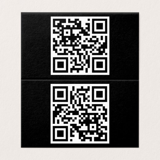 Code QR uniquement Carte pliée horizontale (Outside Unfolded)