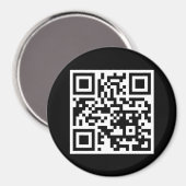 Code QR uniquement Magnet rond (Recto/Verso)