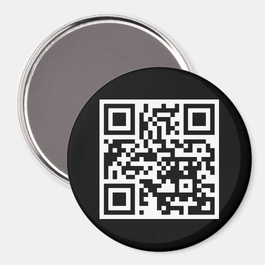 Code QR uniquement Magnet rond (Recto/Verso)