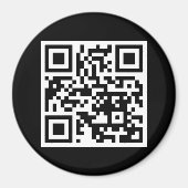 Code QR uniquement Magnet rond (Devant)