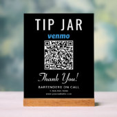 Code QR Venmo de cagnotte noir (Neutre)